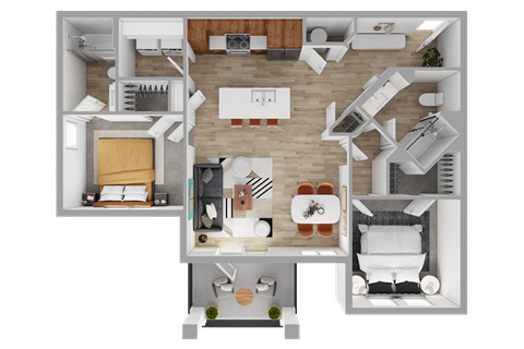 2 bed 2 bath A at The Waverly at Winter Haven Apartments, Winter Haven, FL